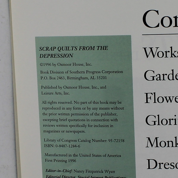 Vintage Scrap Quilts from the Depression 1996 Paperback