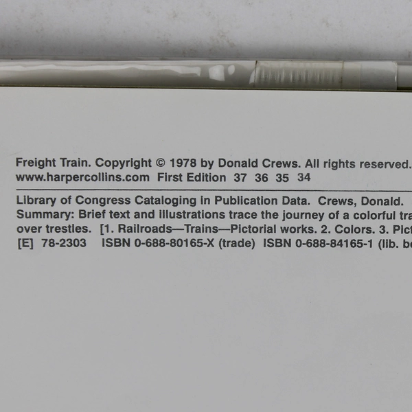 Vintage Freight Train by Donald Crews 1978 Hardcover Dust Jacket Ex-Library Book