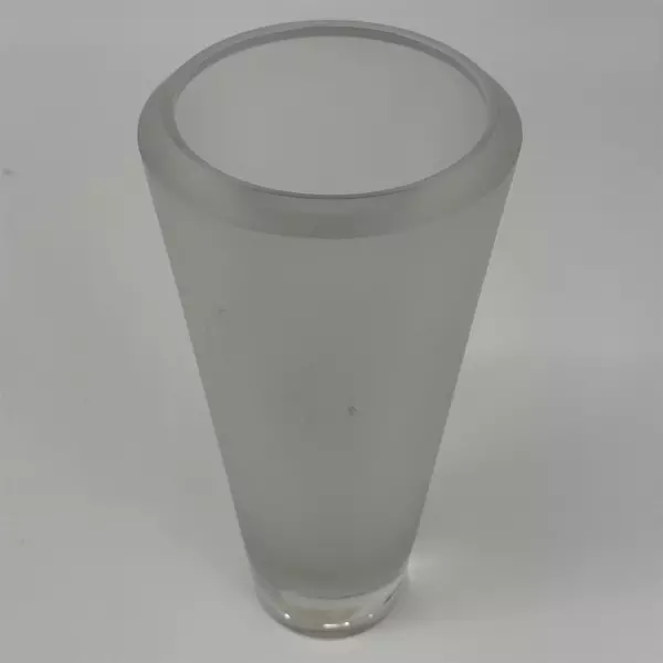 Wedgwood Vera Wang Illusion Frosted Lead Crystal Vase 12 Inch