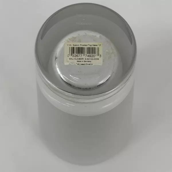 Wedgwood Vera Wang Illusion Frosted Lead Crystal Vase 12 Inch