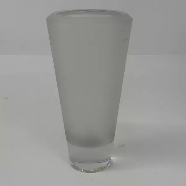 Wedgwood Vera Wang Illusion Frosted Top Lead Crystal Vase 10"