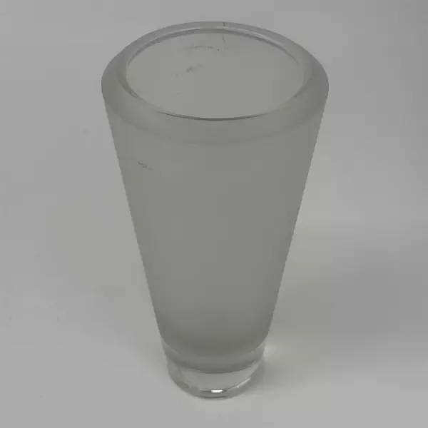 Wedgwood Vera Wang Illusion Frosted Top Lead Crystal Vase 10"