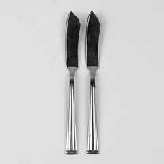 Lot of 2 Lenox Lanford (Stainless) Flatware Handle Master Butter Knives