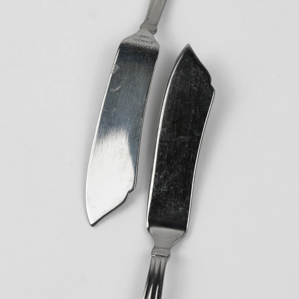 Lot of 2 Lenox Lanford (Stainless) Flatware Handle Master Butter Knives