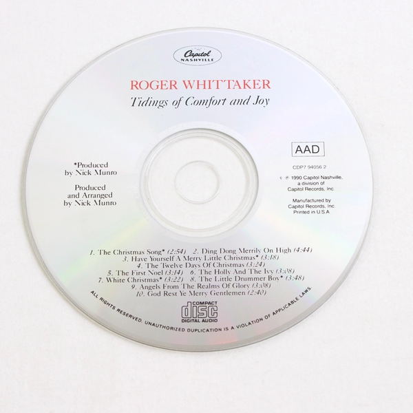 Tidings of Comfort & Joy by Roger Whittaker CD 1990