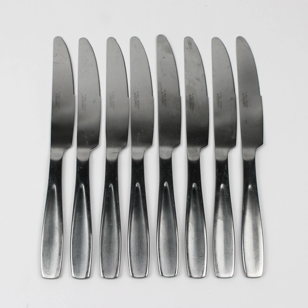 Lot of 8 Cambridge Aspen French Solid Knives Stainless Steel Satin Finish