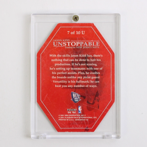 2001-02 Fleer Genuine Unstoppable Jason Kidd #7U HOF