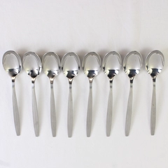 Lot of 8 Noritake Harmony Place Soup Spoons 18/8 Stainless Japan Flatware 7 3/8"