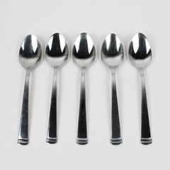 Lot Of 5 International Silver INS394 (Stainless) Fatware Teaspoons 6.75" Long
