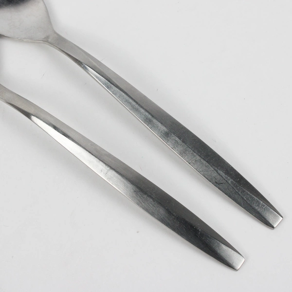 Lot Of 2 Noritake Silver Harmony (Stainless) Flatware Serving Spoon & Fork