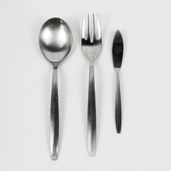 Lot Of 3 Noritake Silver Harmony (Stainless) Flatware Serving Set & Knife