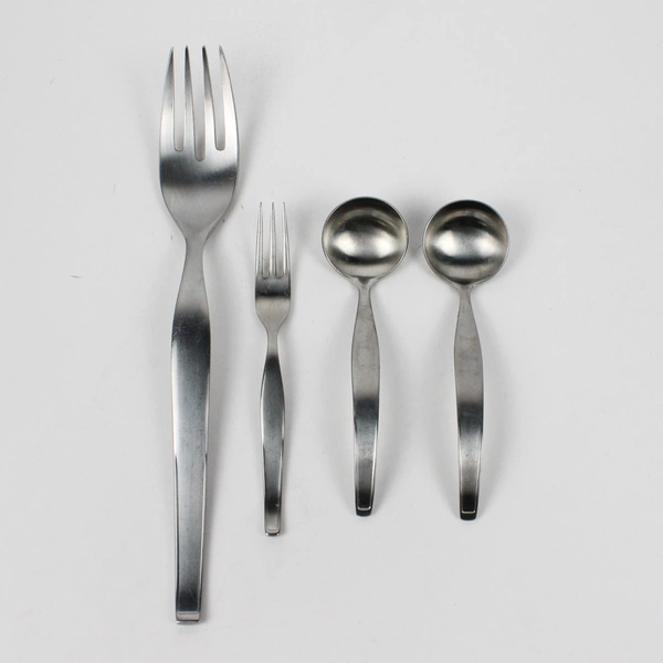 Lot Of 4 Noritake Silver Fantasy (Stainless) Serving Fork & Assorted Flatware