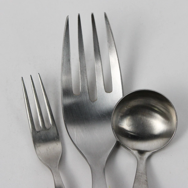 Lot Of 4 Noritake Silver Fantasy (Stainless) Serving Fork & Assorted Flatware