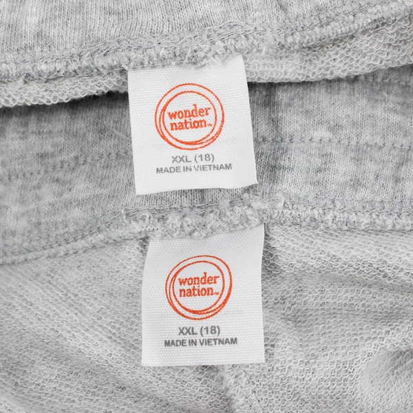 Lot of 2 Wonder Nation Child's XXL Gray Lounge Shorts 