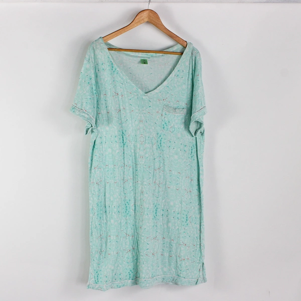 Lot of 2 Honeydew Women's XXL Nightgowns Gray and Floral Blue