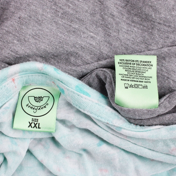 Lot of 2 Honeydew Women's XXL Nightgowns Gray and Floral Blue