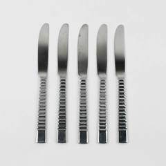 Lot Of 5 Libbey LYF5 (Stainless) Flatware Dinner Knives 8.75" Long