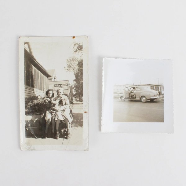 Lot of 15 Vintage Black and White Family Snapshot Photos