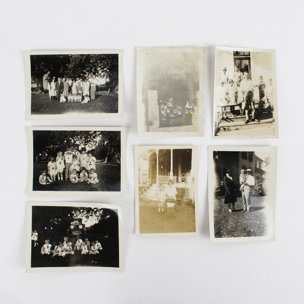 Lot of 15 Vintage Black and White Family Snapshot Photos