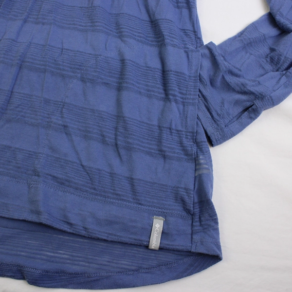 Columbia Blue Semi-Sheer Open-Front Long-Sleeve Shrug Women's XL