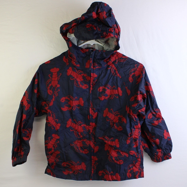 L.L. Bean Lobster Print Windbreaker Jacket Unisex Kid's Size 5/6
