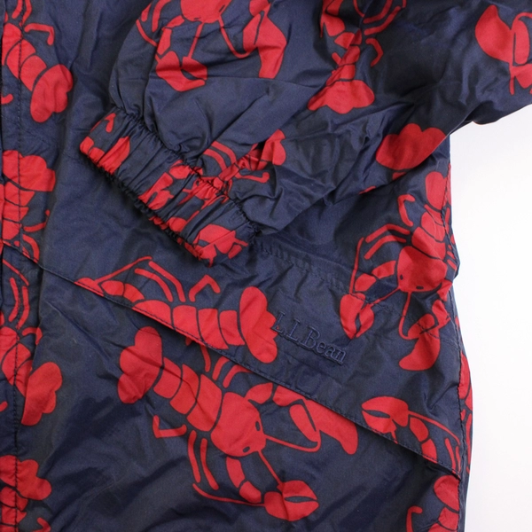 L.L. Bean Lobster Print Windbreaker Jacket Unisex Kid's Size 5/6