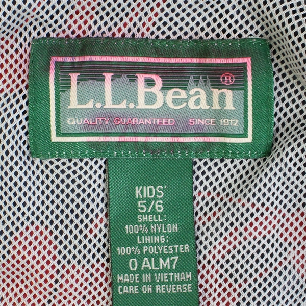 L.L. Bean Lobster Print Windbreaker Jacket Unisex Kid's Size 5/6