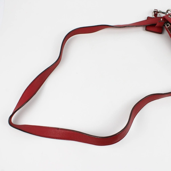 Red "Tig Bags" Leather Hobo Style Purse with Handles