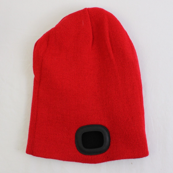 Lot of 2 LED Light Acrylic Beanies Purple Black Adult One Size Missing Lights