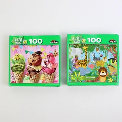 Lot of 2 Kid's Jigsaws (Ice Cream and Zoo Animals) 100 Pcs Complete 2024 #2000