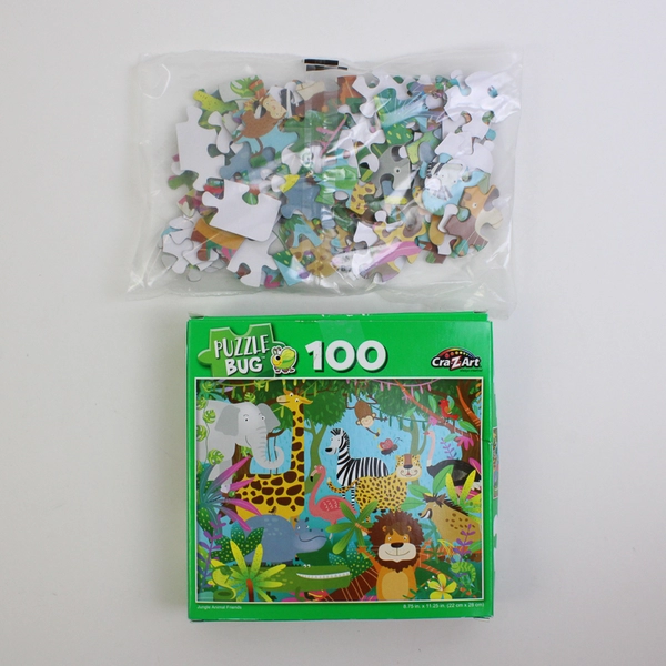 Lot of 2 Kid's Jigsaws (Ice Cream and Zoo Animals) 100 Pcs Complete 2024 #2000