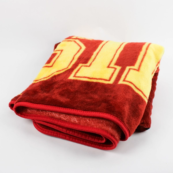 Unbranded USC Trojans Yellow/Red Football Fleece Throw Blanket 53" x 58.5"
