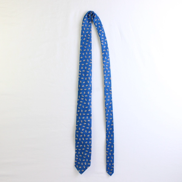 Billy, Too Men's Neck Tie Blue Paisley Print 100% Cotton