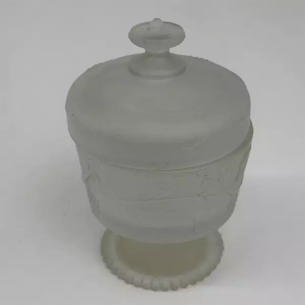 VTG Avon Empty Moonwind Perfumed Skin Softener Frosted Jar With Lid Empty