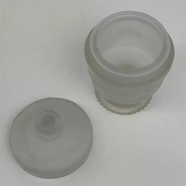 VTG Avon Empty Moonwind Perfumed Skin Softener Frosted Jar With Lid Empty