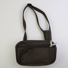 DayMakers Santa Barbara Brown Nylon Fanny Pack Multi Pocket Travel Bag