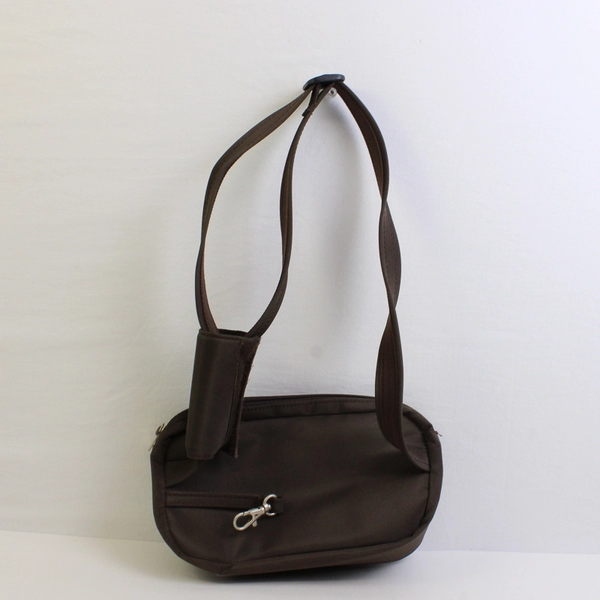 DayMakers Santa Barbara Brown Nylon Fanny Pack Multi Pocket Travel Bag