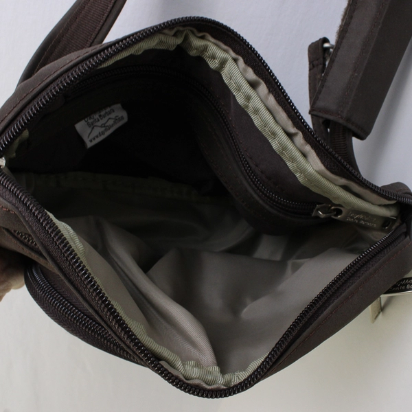 DayMakers Santa Barbara Brown Nylon Fanny Pack Multi Pocket Travel Bag