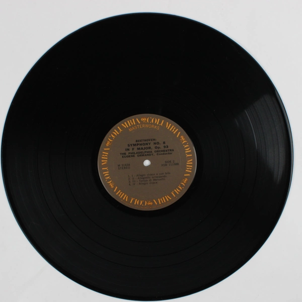 Beethoven: Fifth & Eighth Symphony/Ormandy Vinyl Record, Columbia, # M31634