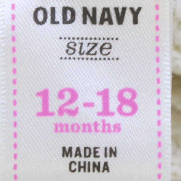 Old Navy Baby 12-18m Ivory Waffle Knit Button Up Cardigan Sweater