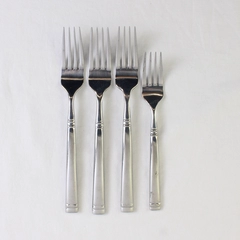 Lot Of 4 Mikasa MIS60 (Stainless) Flatware 3 Dinner Forks 8.25" 1 Salad Fork 7"