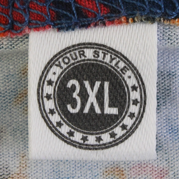 Your Style Blue and Orange Mandala Print Knee-Length T-Shirt Dress Women's 3XL