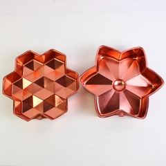 Lot of 2 Lightweight Copper Cake Pans with Hanging Attachment