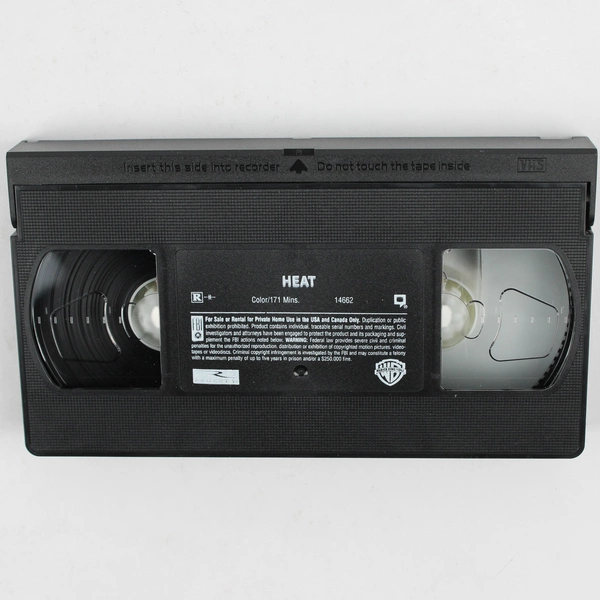 Heat VHS Tape Robert De Niro Al Pacino Tom Sizemore Jon Voight 1996