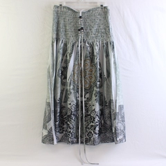 Ingear Short Gray Smocked Halter Resort Dress Women's Size Small