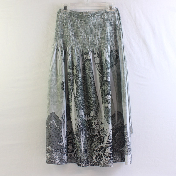 Ingear Short Gray Smocked Halter Resort Dress Women's Size Small