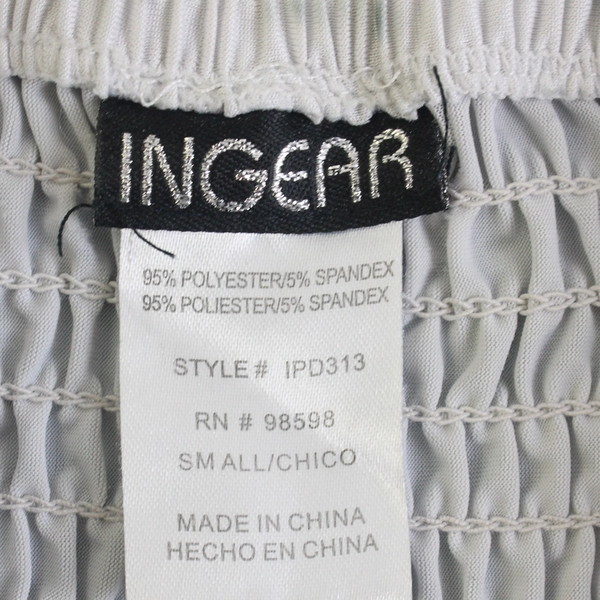 Ingear Short Gray Smocked Halter Resort Dress Women's Size Small