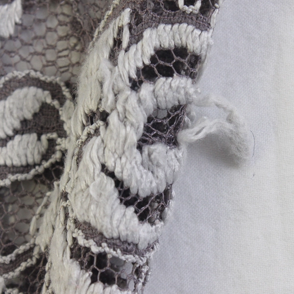 Maurices Gray and Mauve Floral Lace Long-Sleeve Top Women's Size Medium