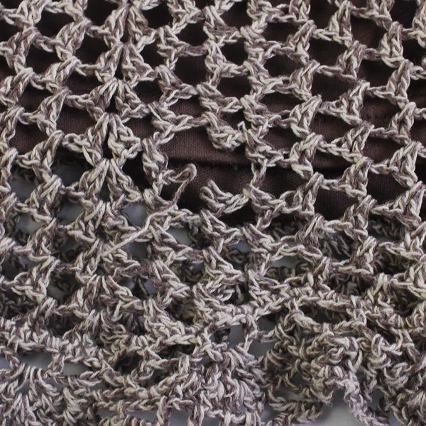 J.J. Basics Brown Crochet Long-Sleeve Top Women's Size Large