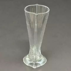 9" Oval Rhombus Glass Bud Vase Elegant Flower Holder